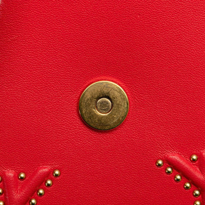 Christian Dior Gold Red Color Leather Shoulder Bag Rovelle Bags