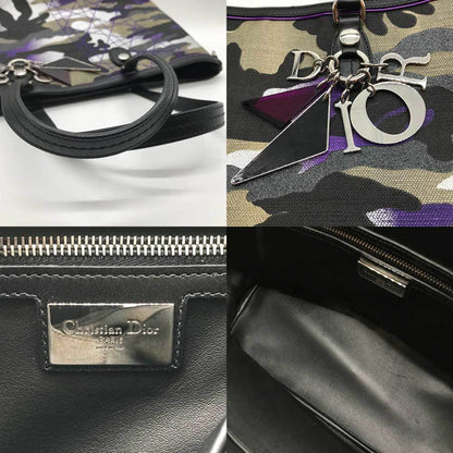 Christian Dior Camouflage Multi-Color Canvas Leather Tote Bag Rovelle Bags