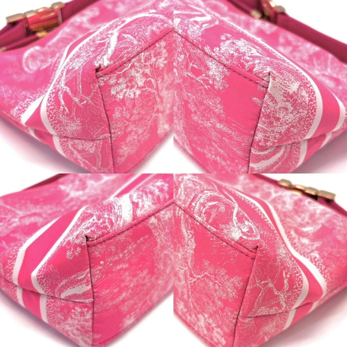 Christian Dior Pink Nylon Leather Pouch Rovelle Bags