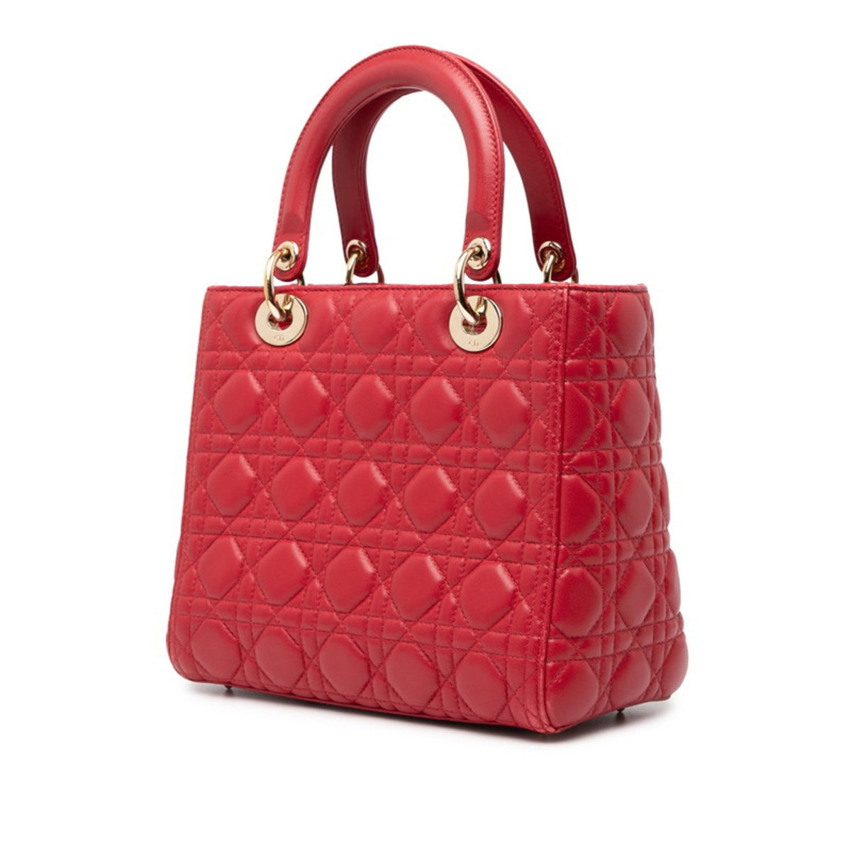 Christian Dior Lady Dior Red Color Leather Handbag Rovelle Bags