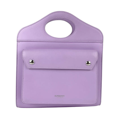 Burberry Purple Leather Handbag Shoulder Bag ( )