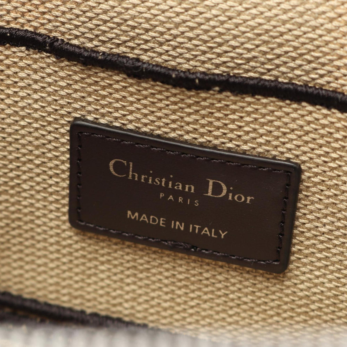 Christian Dior Beige Black Canvas Handbag Rovelle Bags