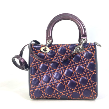 Christian Dior Purple Leather Handbag Rovelle Bags