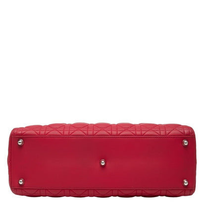 Christian Dior Lady Dior Red Color Leather Handbag Shoulder Bag Style 3 Rovelle Bags