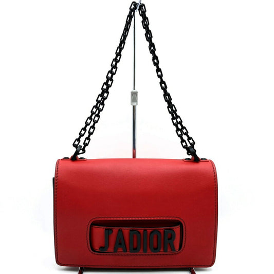 Christian Dior Red Color Leather Shoulder Bag Style 7 Rovelle Bags