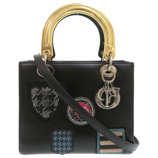 Christian Dior Black Multi-Color Leather Handbag Shoulder Bag Rovelle Bags