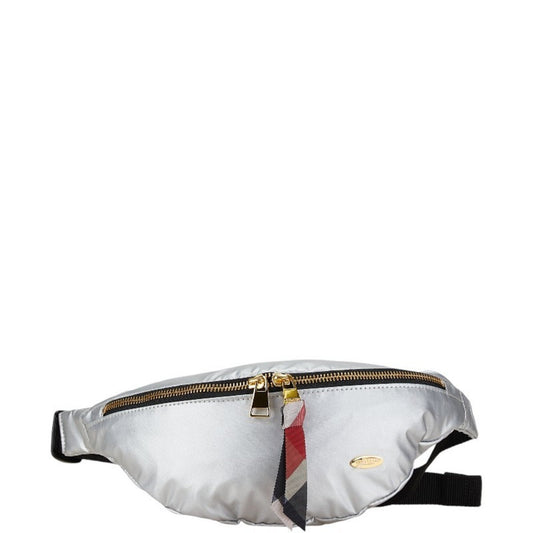 Burberry Blue Label Silver Nylon Fanny Pack Sling Bag ( )