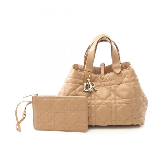 Christian Dior Beige Leather Handbag Leather Rovelle Bags