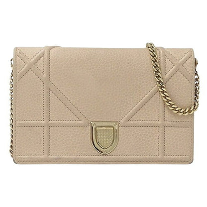 Christian Dior Pink Beige Leather Clutch Bag Shoulder Bag Rovelle Bags