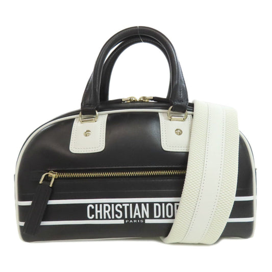 Christian Dior Black White Leather Handbag Style 3 Rovelle Bags