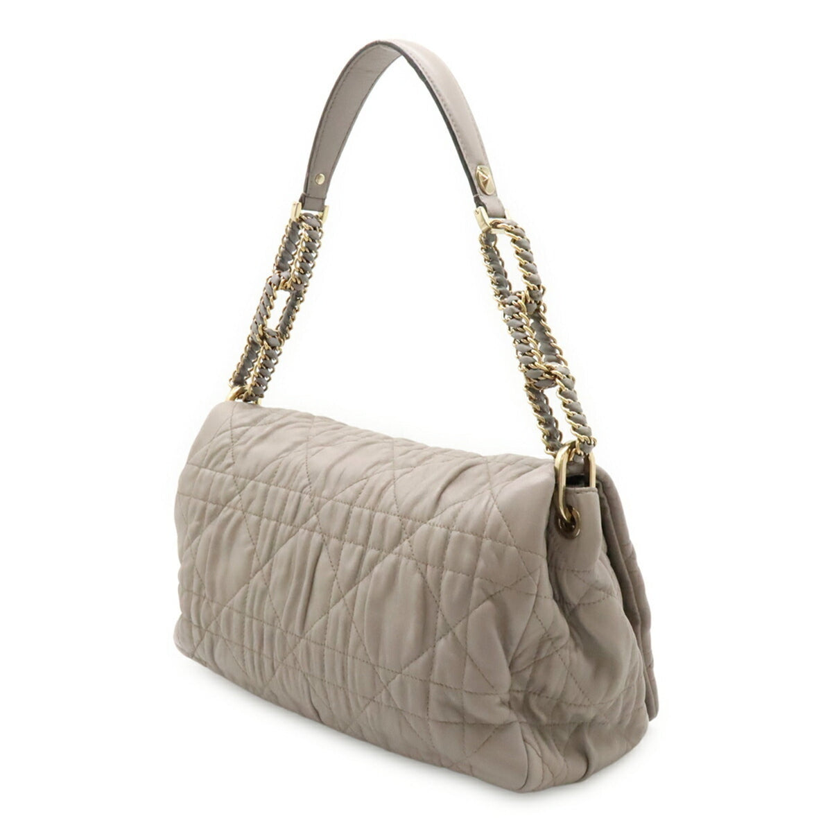 Christian Dior Gray Leather Shoulder Bag Rovelle Bags