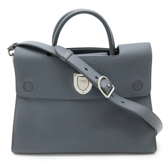 Christian Dior Gray Leather Handbag Shoulder Bag Tote Bag Rovelle Bags