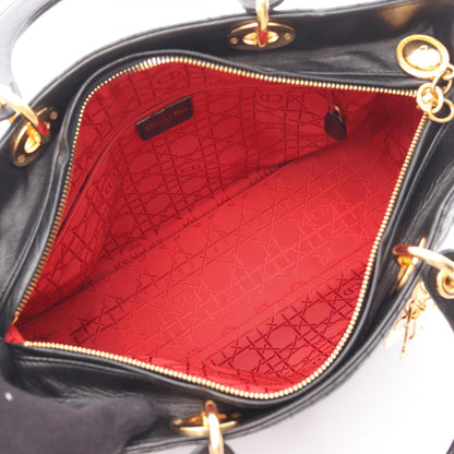 Christian Dior Black Leather Handbag Style 3 Rovelle Bags