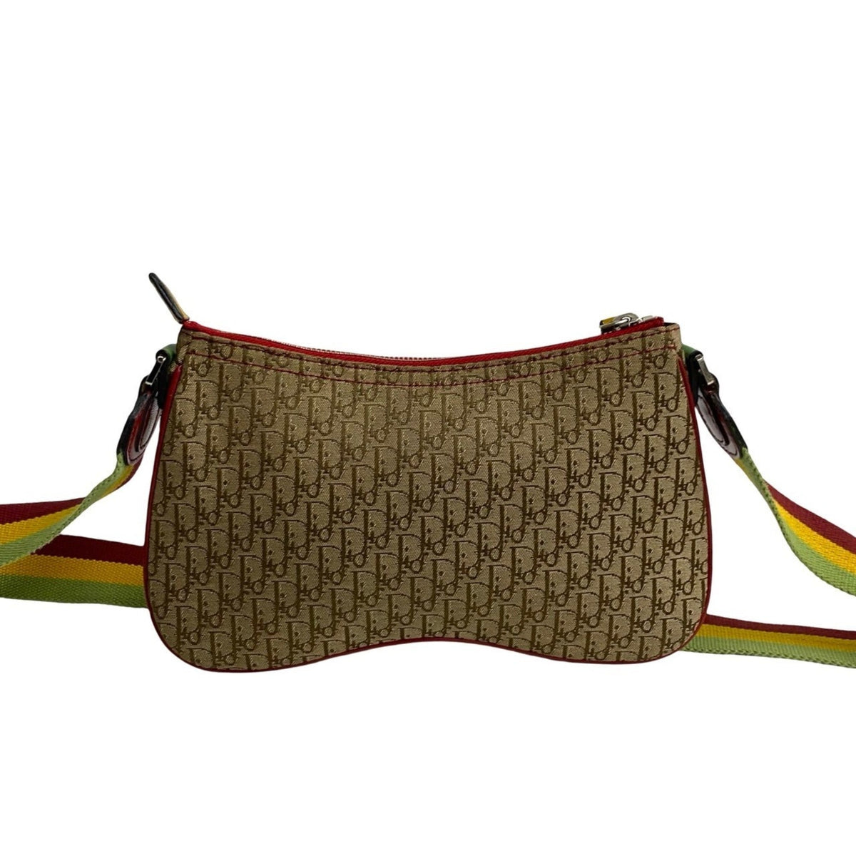 Christian Dior Beige Leather Canvas Pochette Saddle Bag Shoulder Bag Rovelle Bags