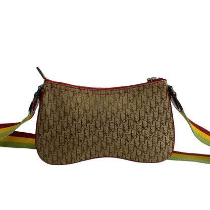 Christian Dior Beige Leather Canvas Pochette Saddle Bag Shoulder Bag Rovelle Bags