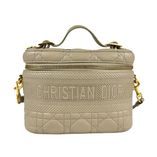 Christian Dior Beige Leather Handbag Shoulder Bag Leather Rovelle Bags