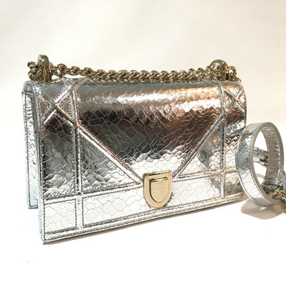 Christian Dior Silver Leather Shoulder Bag Leather Rovelle Bags