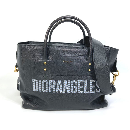 Christian Dior Black Leather Tote Bag Style 6 Rovelle Bags