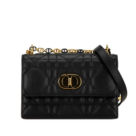 Christian Dior Black Leather Shoulder Bag Style 48 Rovelle Bags