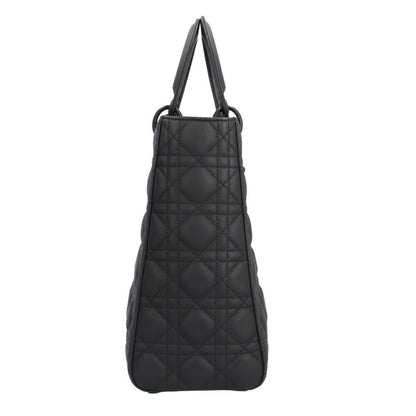 Christian Dior Lady Dior Black Leather Shoulder Bag Leather Rovelle Bags