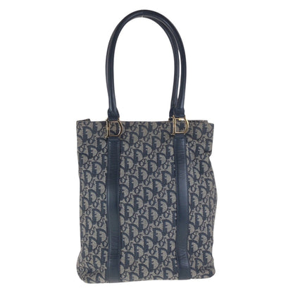 Christian Dior Navy Canvas Leather Shoulder Bag Tote Bag Rovelle Bags
