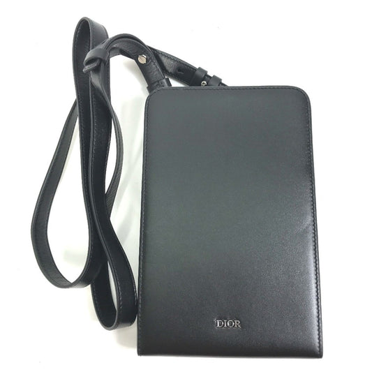 Christian Dior Black Leather Pochette Shoulder Bag Style 3 Rovelle Bags