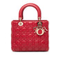 Christian Dior Lady Dior Red Color Leather Handbag Rovelle Bags