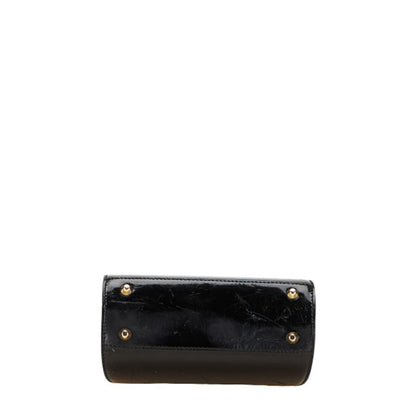 Christian Dior Black Patent Leather Handbag Shoulder Bag Rovelle Bags