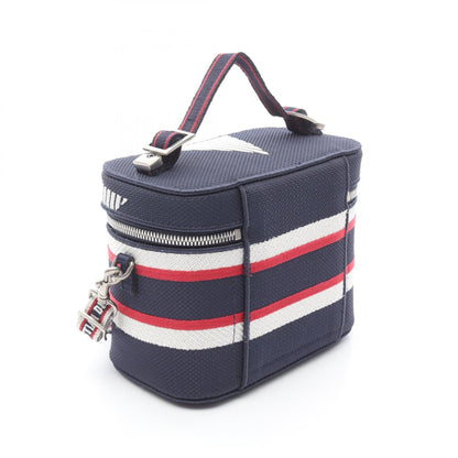 Christian Dior Navy Red Color White Canvas Handbag Weekend Bag Rovelle Bags