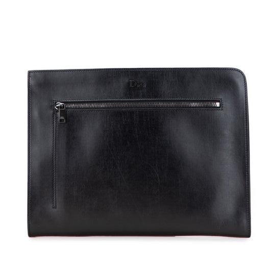 Christian Dior Black Leather Clutch Bag Rovelle Bags