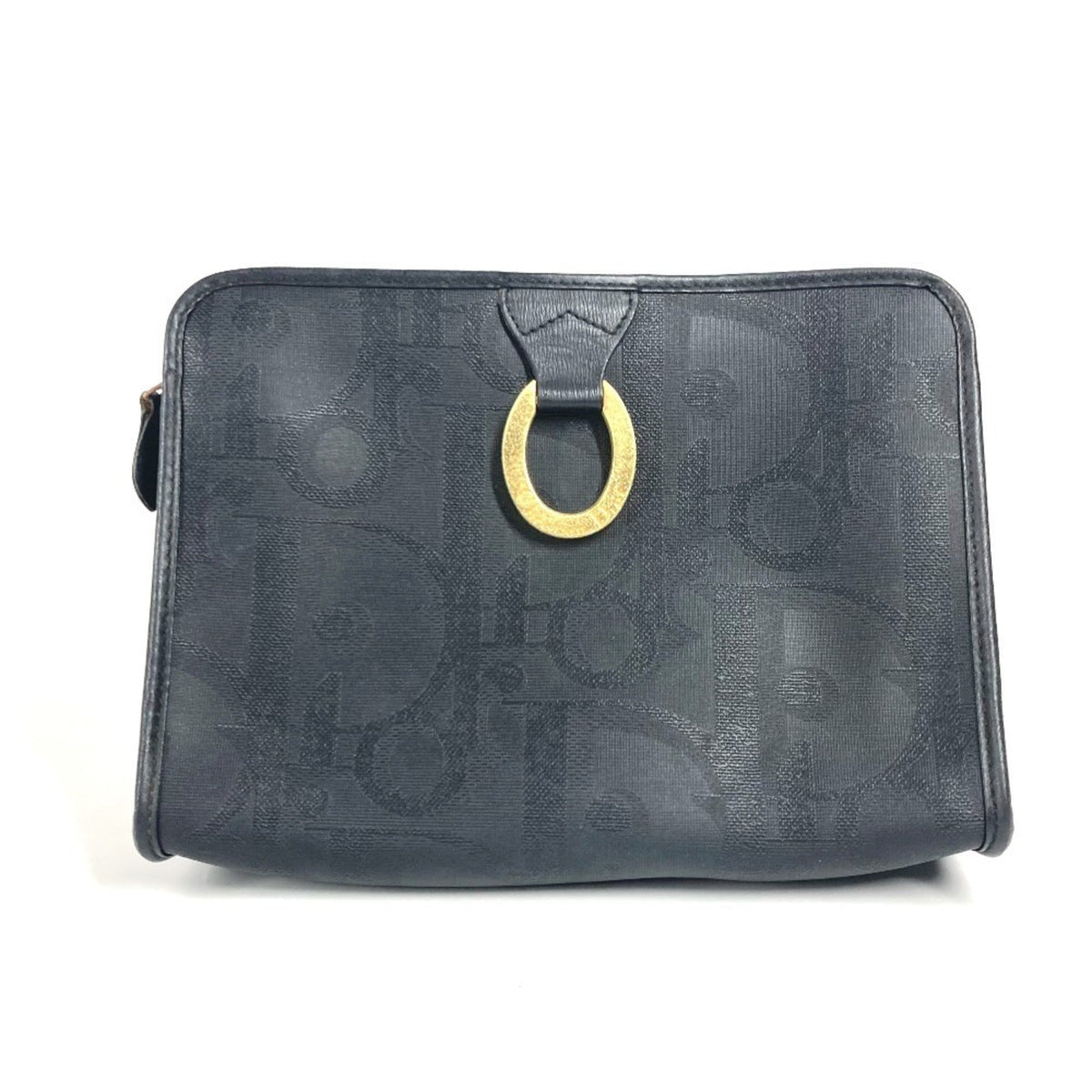 Christian Dior Navy Pvc Leather Clutch Bag Pouch Rovelle Bags