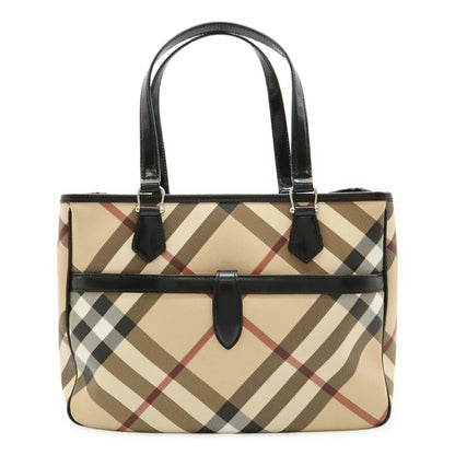 Burberry Beige Black Bordeaux Pvc Patent Leather Shoulder Bag Tote Bag ( )