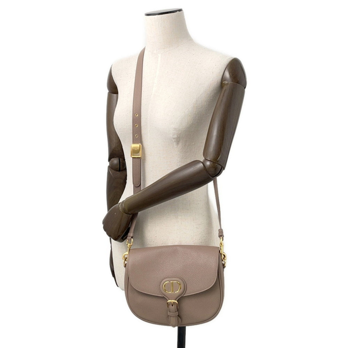 Christian Dior Grayish Leather Shoulder Bag Rovelle Bags