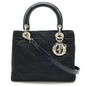 Christian Dior Black Nylon Leather Handbag Tote Bag Rovelle Bags