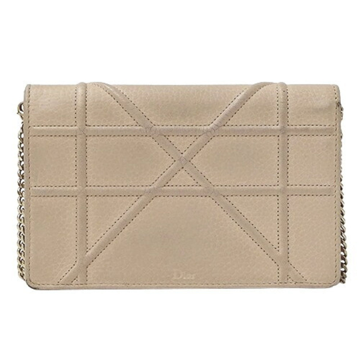 Christian Dior Pink Beige Leather Clutch Bag Shoulder Bag Rovelle Bags