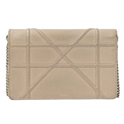 Christian Dior Pink Beige Leather Clutch Bag Shoulder Bag Rovelle Bags