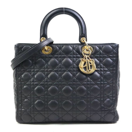 Christian Dior Black Leather Handbag Shoulder Bag Style 2 Rovelle Bags