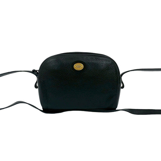 Christian Dior Black Leather Pochette Shoulder Bag Style 6 Rovelle Bags