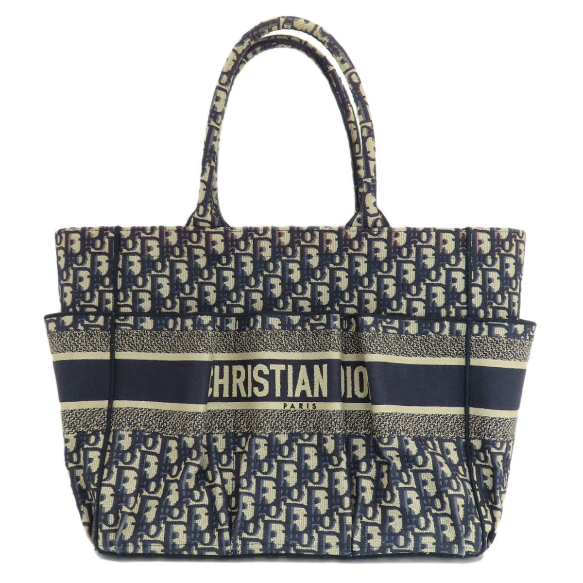 Christian Dior Navy Canvas Tote Bag Style 2 Rovelle Bags