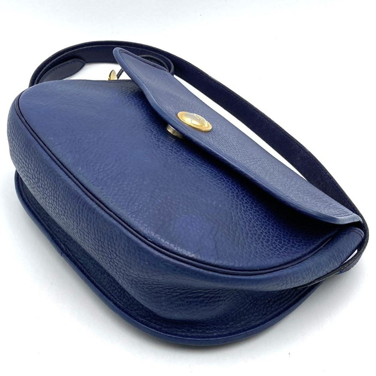 Christian Dior Navy Leather Shoulder Bag Style 2 Rovelle Bags