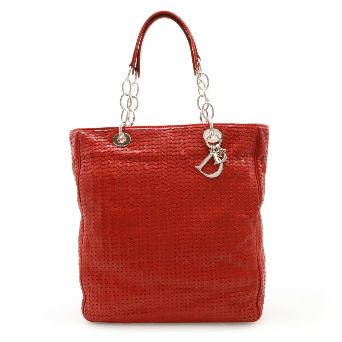 Christian Dior Red Color Leather Shoulder Bag Tote Bag Leather Rovelle Bags
