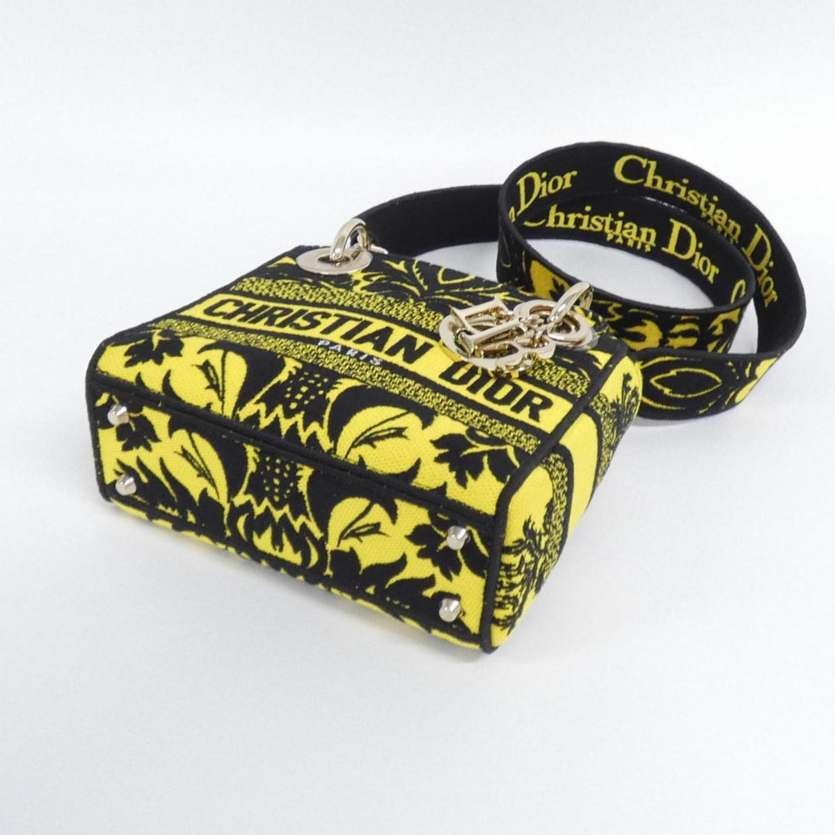 Christian Dior Yellow Canvas Handbag Rovelle Bags