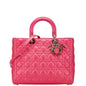 Christian Dior Lady Dior Pink Leather Handbag Shoulder Bag Rovelle Bags