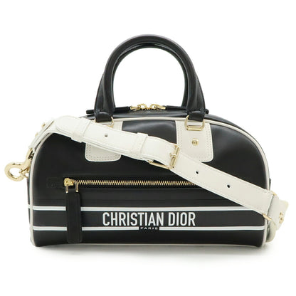 Christian Dior Black White Leather Rubber Handbag Shoulder Bag Rovelle Bags