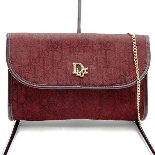 Christian Dior Red Color Canvas Pouch Shoulder Bag Rovelle Bags