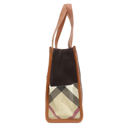 Burberry Dark Brown Canvas Tote Bag ( )