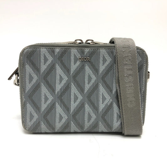 Christian Dior Gray Coated Canvas Leather Pochette Shoulder Bag Rovelle Bags