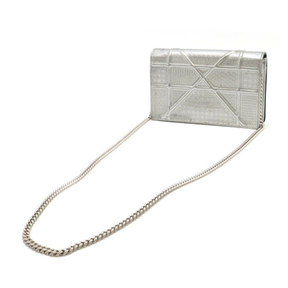 Christian Dior Silver Patent Leather Clutch Bag Pochette Rovelle Bags