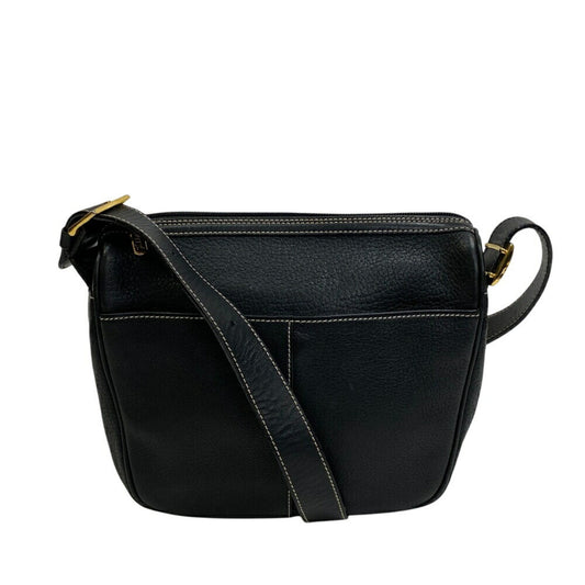 Burberry Burberrys Black Leather Shoulder Bag ( )