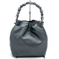 Christian Dior Gray Leather Handbag Leather Rovelle Bags